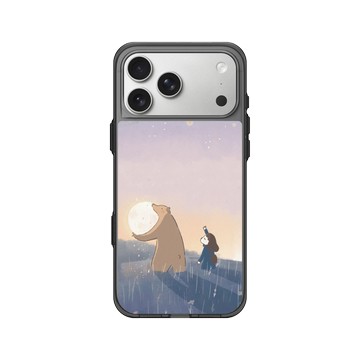 iPhone 17 Pro Max Clear (相機按鈕) 酷墨灰 - 咻咻熊 XiuXiubear - 我們送月亮回家吧