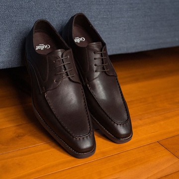 Gullar 裙飾典雅德比-素食皮鞋(深咖)