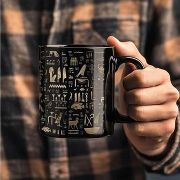 古語言 考古學科主題陶瓷馬克杯 朋友生日禮物水杯 歷史愛好者杯