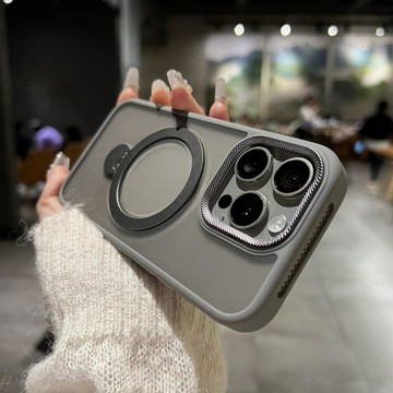 高顏值旋轉支架 散熱 防摔殼 手機殼 適用於 蘋果 iPhone 17 16 15 14 13 Pro Max 保護殼