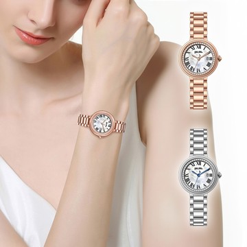 Folli Follie 芙麗芙麗 WF22A013 淑女 時尚穿搭 優雅 輕奢 日期 珍珠母貝 鑽圈 女錶