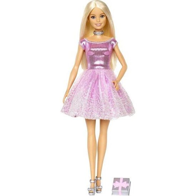 Barbie バービーハッピーバースデードール、ブロンド、輝くピンクの