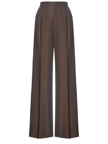 alberta ferretti wool blend tailored pants