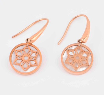 精鋼 | 大衛之花珍珠耳環