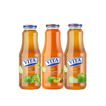 Vita 維塔果汁1L(口味任選/瓶)X3瓶