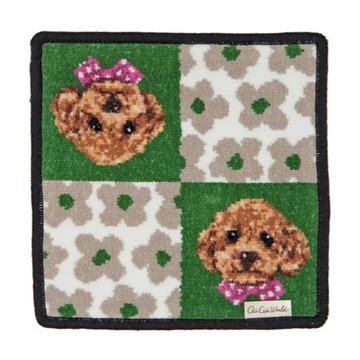 日本 GUGUWorld 花花貴賓狗手帕 約20.5x20.4cm (JN107-044-71)