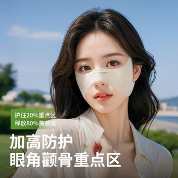 熱賣爆款夏季防曬貼臉部麵罩高爾夫戶外騎行運動防紫外綫臉貼眼貼眼角麵部-L1001 VCTV