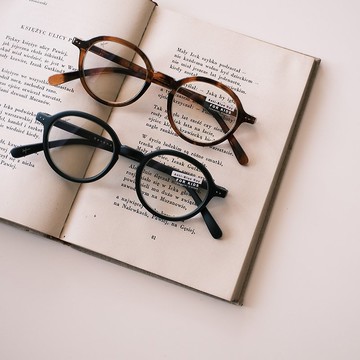 6y-12y蔡司鏡片濾藍光眼鏡 Round computer glasses:red brown