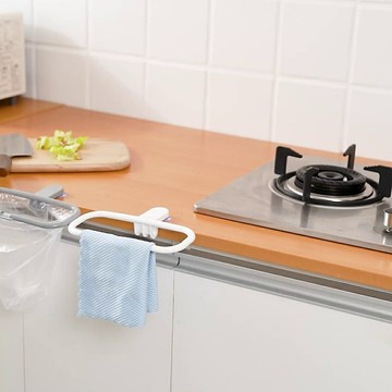 垃圾袋固定支架廚房塑料袋收納掛架垃圾桶可掛式垃圾架櫥柜吸盤式