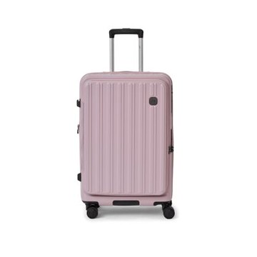 J II  24吋/前開式/PC箱體/Hinomoto靜音輪煞車功能/旅行箱/行李箱-霧粉紫-9001-24