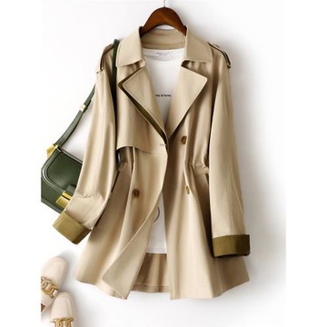 氣質女王の英倫風衣外套~2025春季新款小個子女士中長款上衣大衣