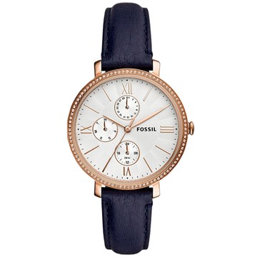 FOSSIL 邵雨薇廣告款 Jacqueline 日曆晶鑽女錶 618送禮首選 ES5096