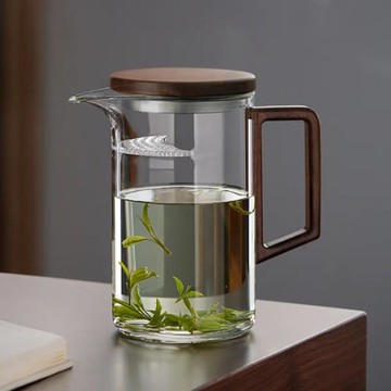 耐高溫茶水分離公道杯新款茶漏一體月牙公杯過濾綠茶杯家用泡茶壺