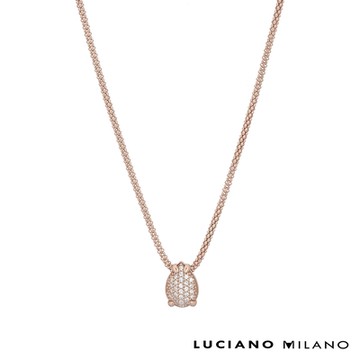 LUCIANO MILANO 凝聽 純銀項鍊(玫瑰金色)