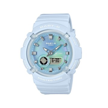 【CASIO 卡西歐】BABY-G 絢彩扎染 繽紛柔美 冰河藍 雙顯系列 BGA-280TD-2A_43.4mm