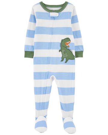 Baby 1-Piece Dinosaur 100% Snug Fit Cotton Footie PJs