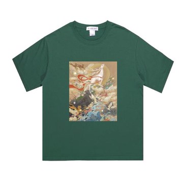 潮牌國貨男女短袖貼布大碼夏裝