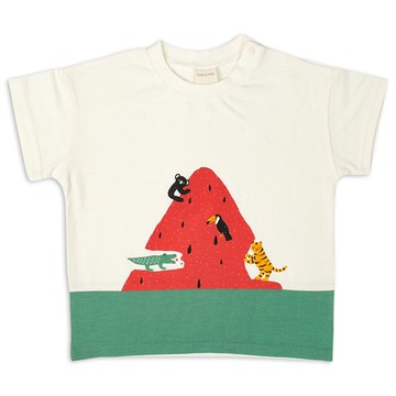 akachan honpo - 短袖隔熱T恤-綠色