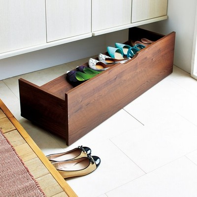 日本製 下駄箱下木製シューズワゴン ロー 高さcm 幅60cm ダークブラウン モクメ 通販 Lineポイント最大get Lineショッピング
