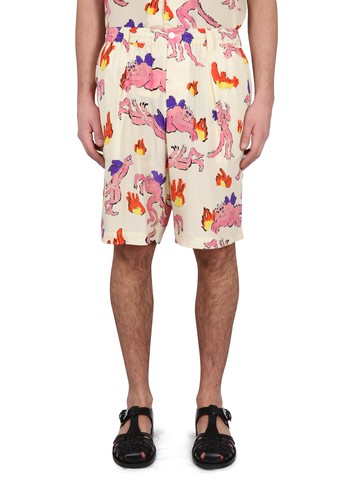 marni bermuda shorts with print