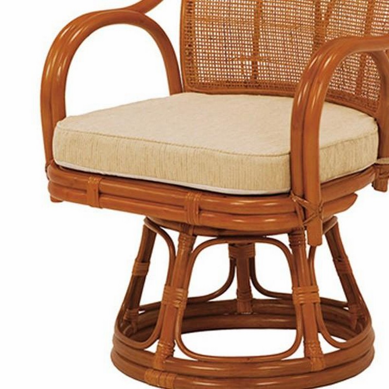 あ〜ちゃん様専用 ラタン 回転 座椅子 チェア 【2脚セット】 アジアン