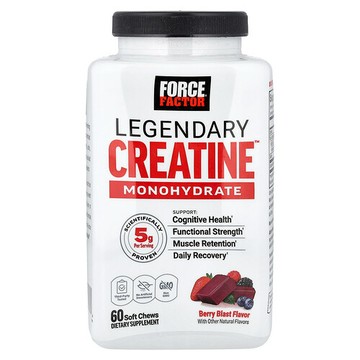 Force Factor, Legendary 一水肌酸™，漿果味，60 片軟咀嚼片（每片 2.5 克）