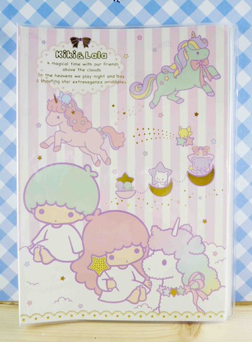 【震撼精品百貨】Little Twin Stars KiKi&LaLa 雙子星小天使 B6證件套-粉獨角獸 震撼日式精品百貨
