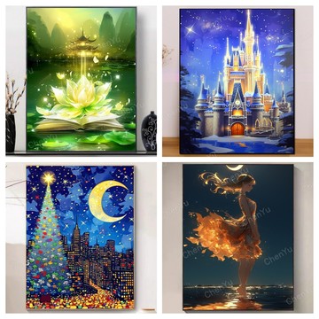 💛盒裝💛台灣現貨💛 新款5D鑽石畫 DIY鑽石貼畫 手工點鑽畫 大幅 磚石貼畫 水鑽貼畫 立體貼鑽畫 黏鑽畫 手作 滿鑽