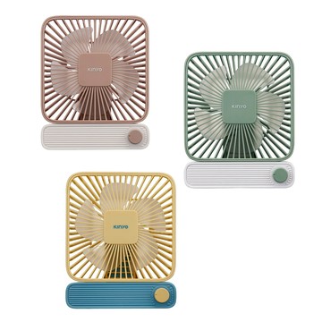 KINYO 桌上型無段變速小電風扇 USB充電靜音電扇 USB風扇
