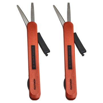 KOKUYO 國譽 a little special 攜帶型剪刀 (WSG-HSS320) 刀刃:不鏽鋼 ABS樹脂  紅色  2支