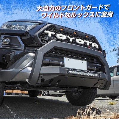 RAV4 50系 PHV ブルバー フロント バンパーガード プロテクター ガーニッシュ グリルガード カンガルーバー LED ライトバー マーカー  | LINEショッピング