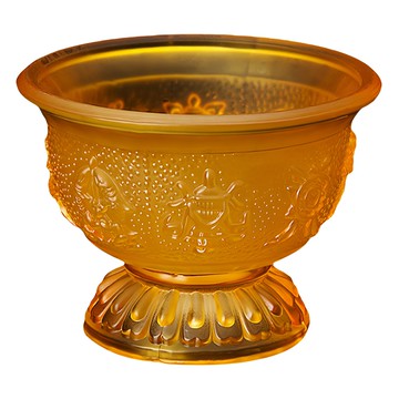 大藏家 水琉璃 八吉祥供水杯 蓮花款 中式風格  8.5cm  1個