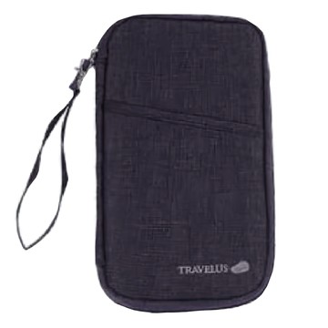 iSFun 出國差旅護照證件手拿包 加大  黑色  1個