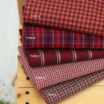 平紋棉 DIY手工布料 進口布料 田園風格子系列 GT426