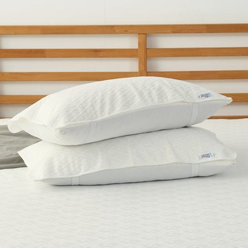 護理級100%極度防水平單枕頭保潔墊2入 白色