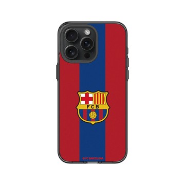 iPhone 15 Pro Max Clear 酷墨灰 - FC Barcelona - Logo - Two Tone Background