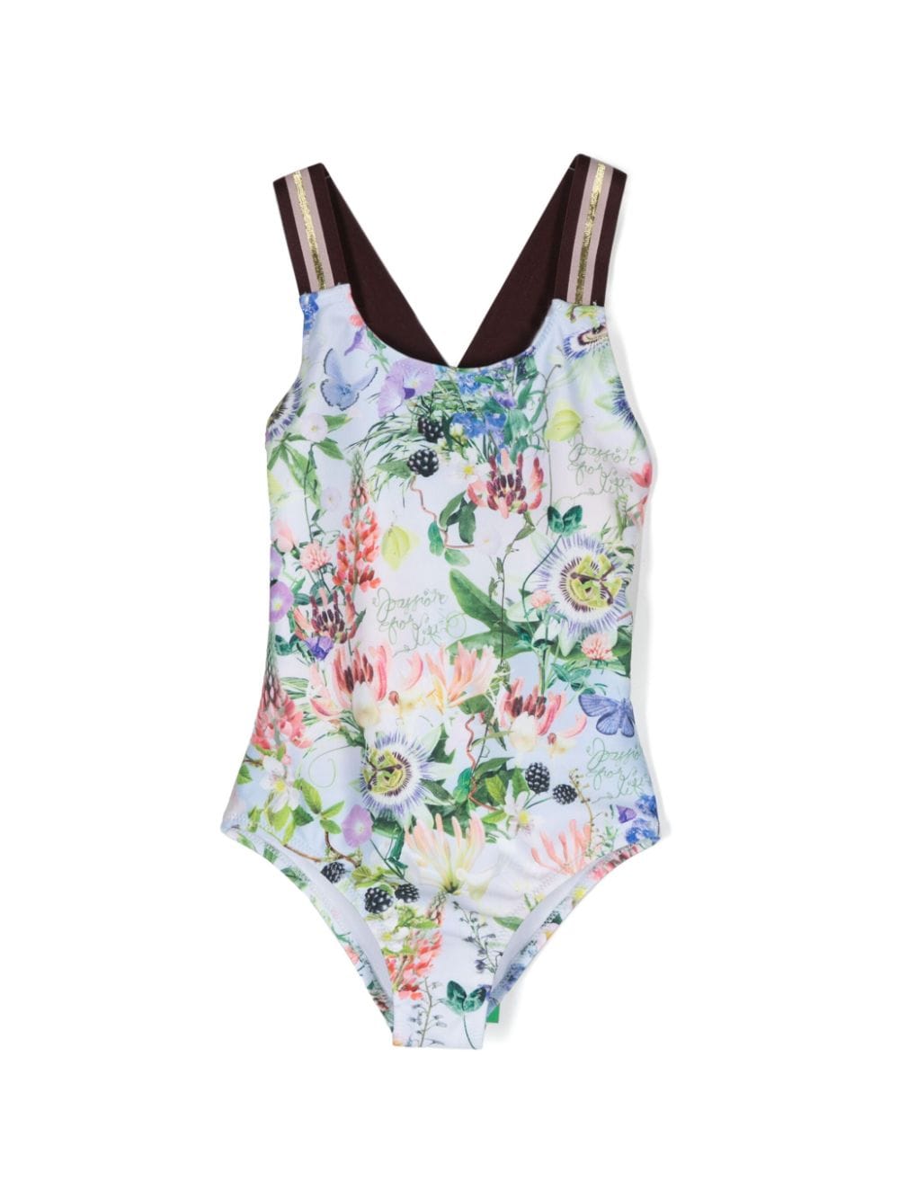 Molo - Neve happy floral-print swimsuit - kids - ElastaneRecycled Polyester/Nylon/Elastane - 110 - Blue