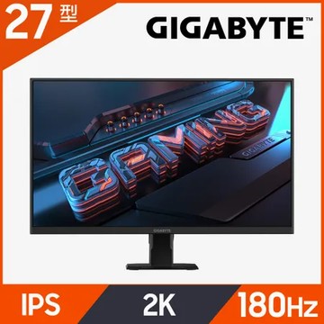 GIGABYTE 技嘉 GS27QA 電競螢幕(27型/2K/QHD/180Hz/HDR/1ms/HDMI 2.0)