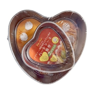 PEARL LIFE 珍珠金屬 Bake Maid 系列 可拆底矽膠處理心形蛋糕模2件組 60 D-6586  大號18.5cm x 17.5cm x 6.5cm / 小號 12.5cm x 11cm x 5.5cm  1組