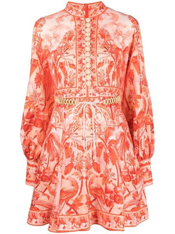 Zimmermann `Lyre` Billow Sleeve Mini Dress