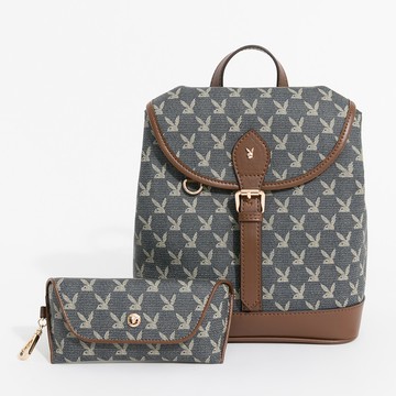 【官網獨家】PLAYBOY - 後背包  Evara系列 - 藍色/552-5204-50-8