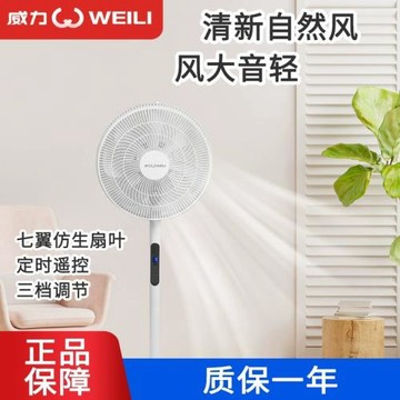 威力遙控電風扇16寸家用大風強力立式落地扇搖頭電扇多檔風靜音