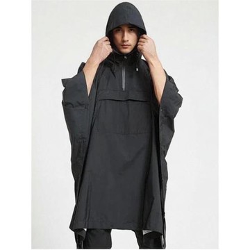 戶外多功能戰術雨披全防水壓膠雨衣防暴雨露營登山徒步可收納雨具