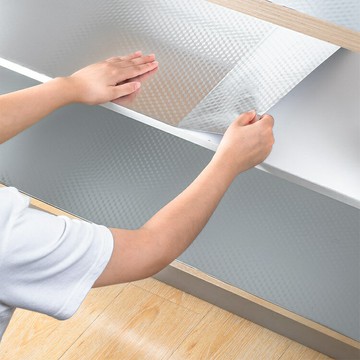 自粘廚房臺面灶臺用鋁箔錫紙防水防油耐高溫櫥柜內防潮翻新墻壁紙