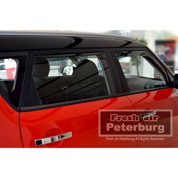 KIA起亞 SOUL 二代 2014-2019年專用晴雨窗【崁入式晴雨窗-短截款】比德堡 內崁 嵌入 內嵌