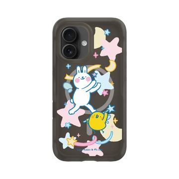 iPhone 16 AirX 本質黑 - 懶散兔與啾先生 Lazy Rabbit and Mr.Chu - 魔法
