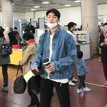 MRCYC秋季牛仔夾克外套男韓系潮流帥氣寬松青少年學生立領牛仔衣