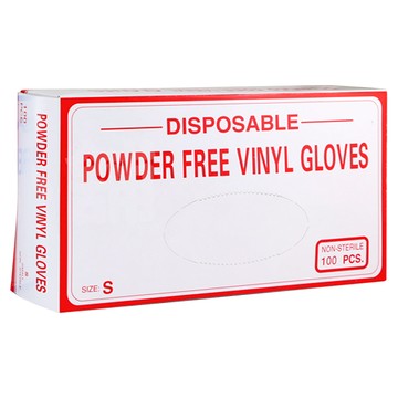 吉妙 無粉PVC手套 100入 S  M  L  XL  1盒