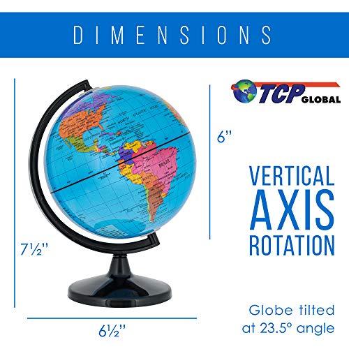 グローバル TCP Global Blue Ocean Desktop World Globe Black Base GLB-561