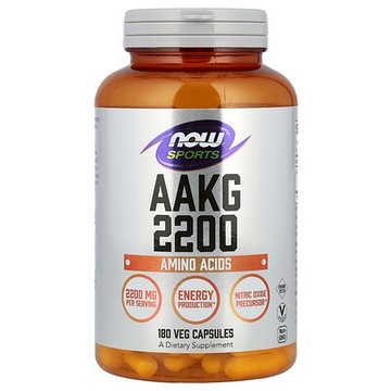 NOW Foods, AAKG 2200，180 粒素食膠囊（每粒膠囊 550 毫克）